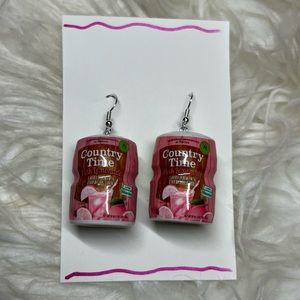 cute pink lemonade earrings